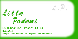 lilla podani business card